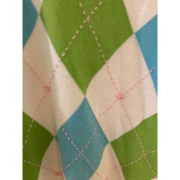 LILLY PULITZER White V-neck Argyle Sweater. Size S - Picture 2 of 6